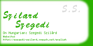 szilard szegedi business card